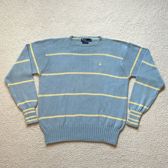 Polo Ralph Lauren Other - Vintage 90s Polo Ralph Lauren Striped Knit Crewneck Sweater